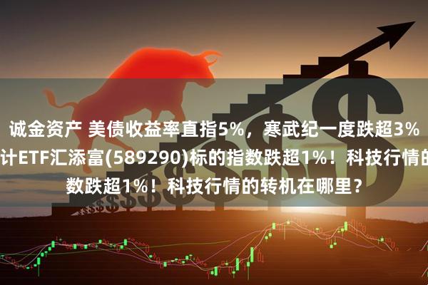 诚金资产 美债收益率直指5%，寒武纪一度跌超3%，科创芯片设计ETF汇添富(589290)标的指数跌超1%！科技行情的转机在哪里？